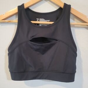 Zella Black Racerback Sports Bra Performance Fabric